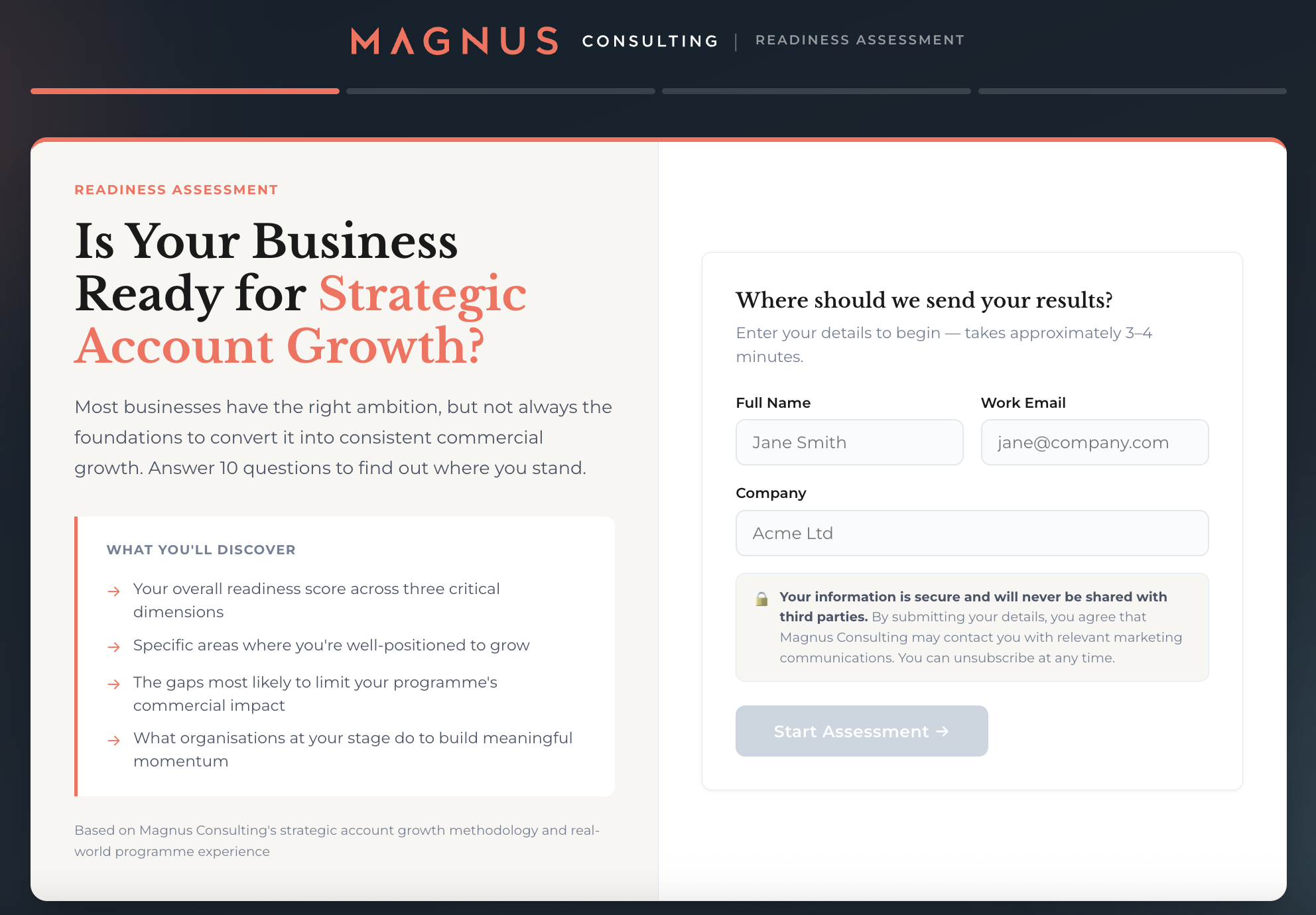 Strategic Account Growth Readiness Assessment